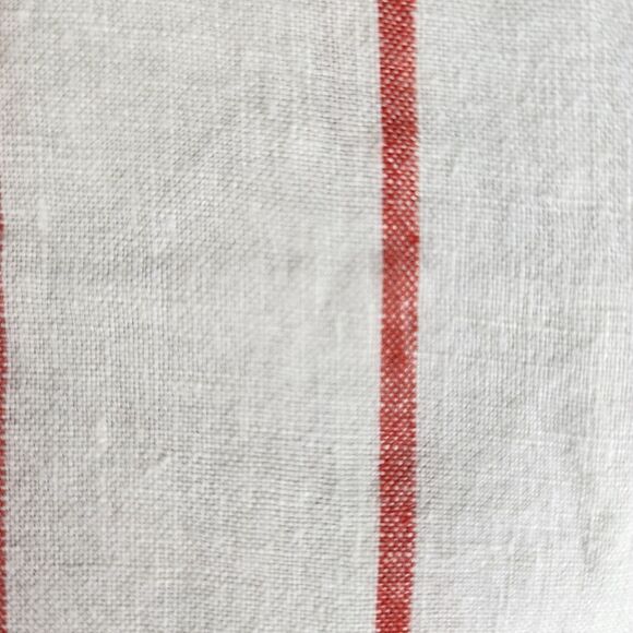 C&C California Top White Linen Red Stripes Sleeveless Button Up Shirt Blouse L - Picture 9 of 14